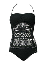 Hollow Lace Black Monokini