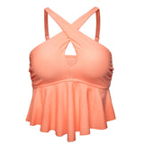 Ruffled Bandage Orange Bikini Set