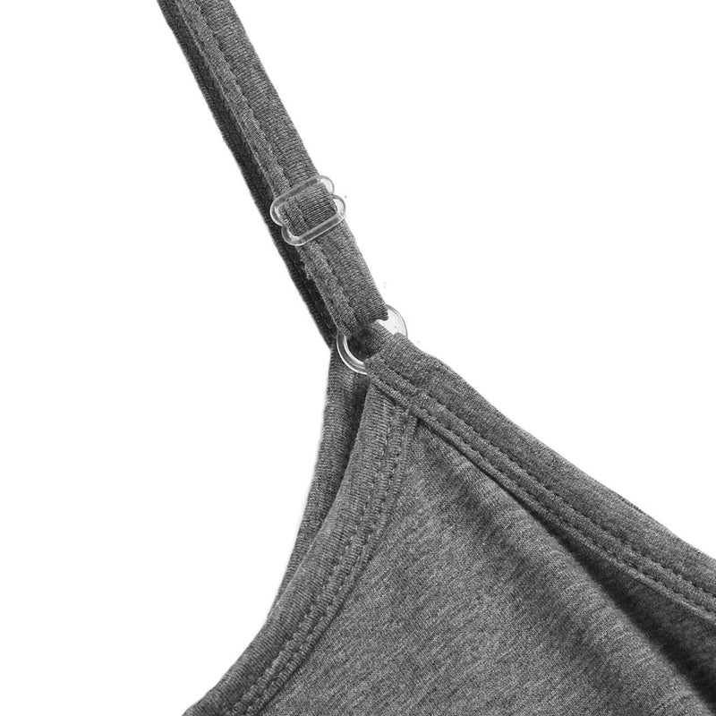 V-Neck Spaghetti Strap Gray Loungewear