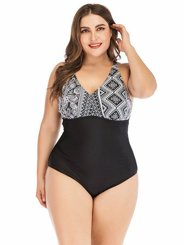 Plus Size Printed Monokini