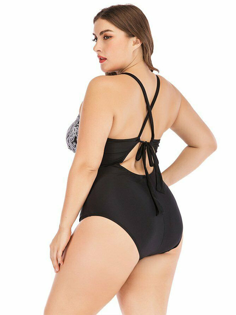 Plus Size Printed Monokini