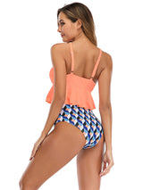 Ruffled Bandage Orange Bikini Set