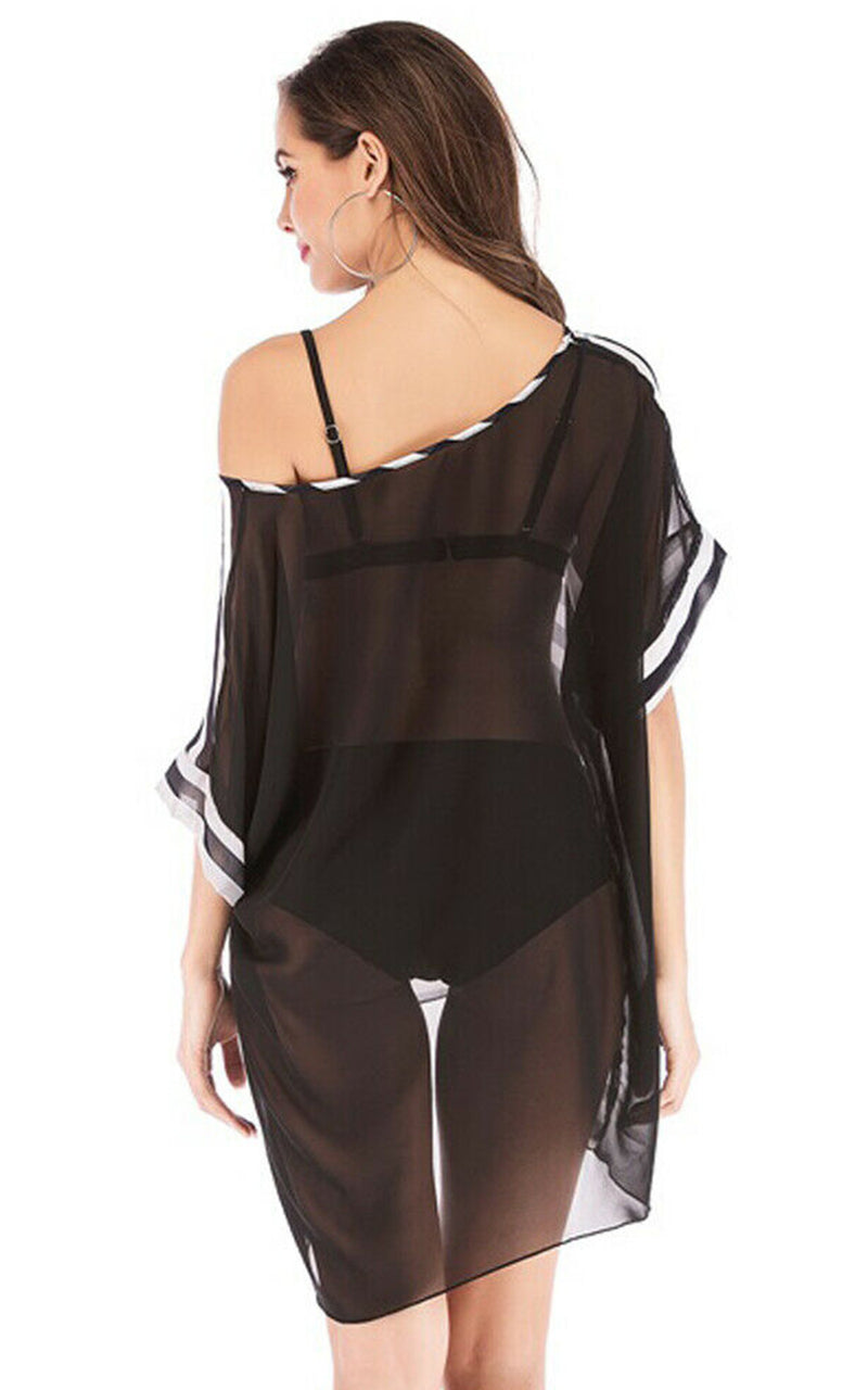 Summer Chiffon Stripe Cover Up