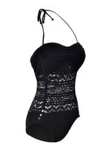 Hollow Lace Black Monokini