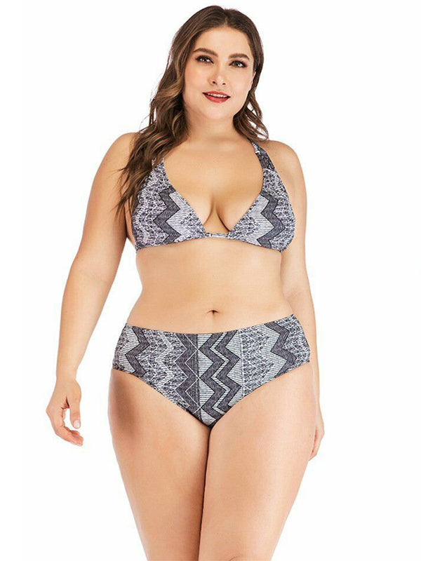 Plus Size Monokrome Bikini Set