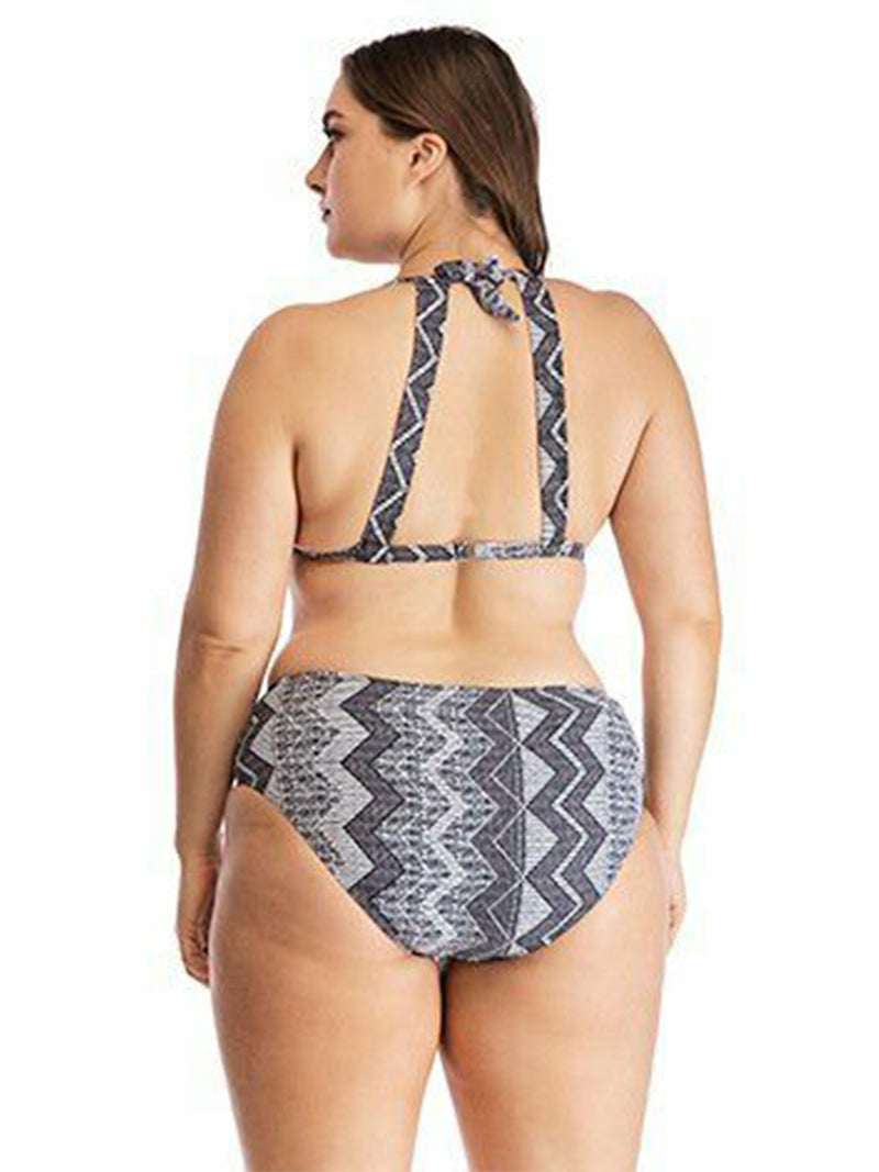 Plus Size Monokrome Bikini Set