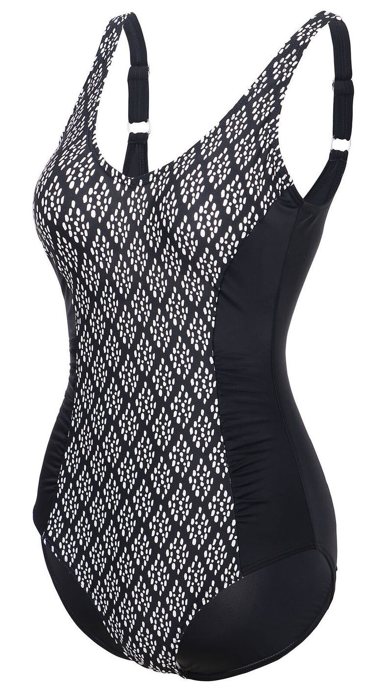 Printed Black/White Monokini