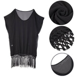 Summer Chiffon Black Cover Up