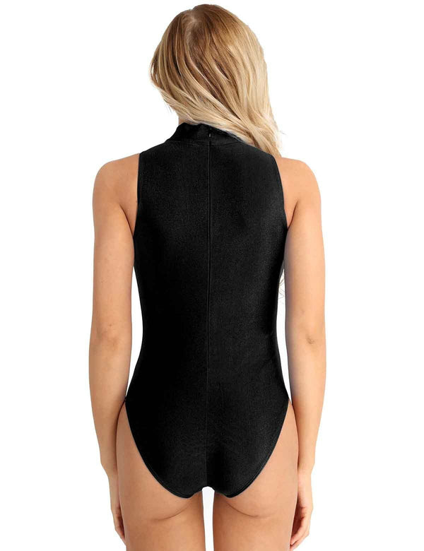 Sleeveless Turtleneck Black Monokini