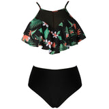 High Waisted Black Bikini Set