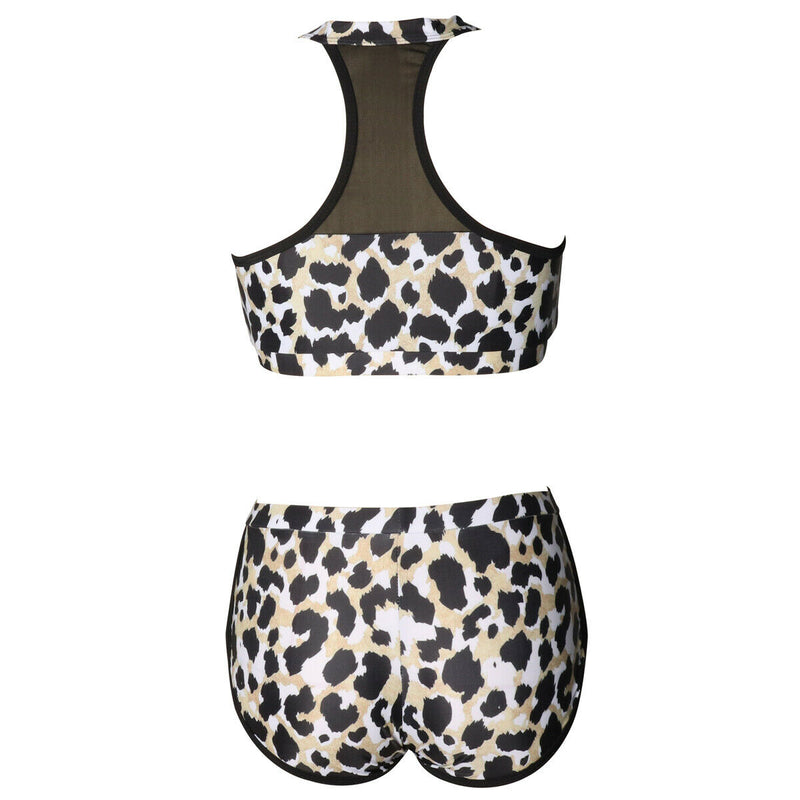 High Waisted Leopard Bikini Set