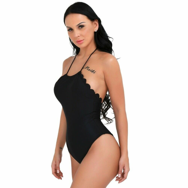 Scalloped Backless Monokini