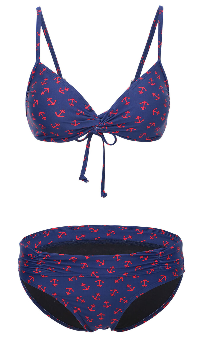 Printed Anchor Bikini Set