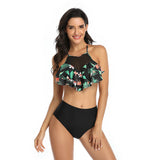 High Waisted Black Bikini Set