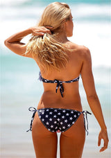 American Flag Fringed Bikini Set