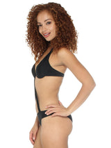 Bandage Cross Black Bikini Set