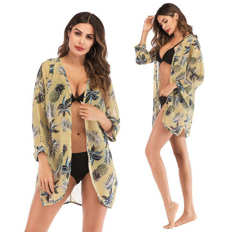 Summer Chiffon Yellow Cover Up