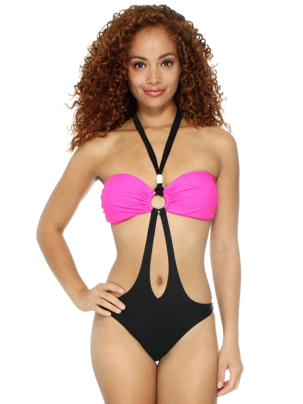 Bandage Pink/Black Bikini