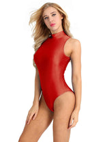 Sleeveless Turtleneck Red Monokini